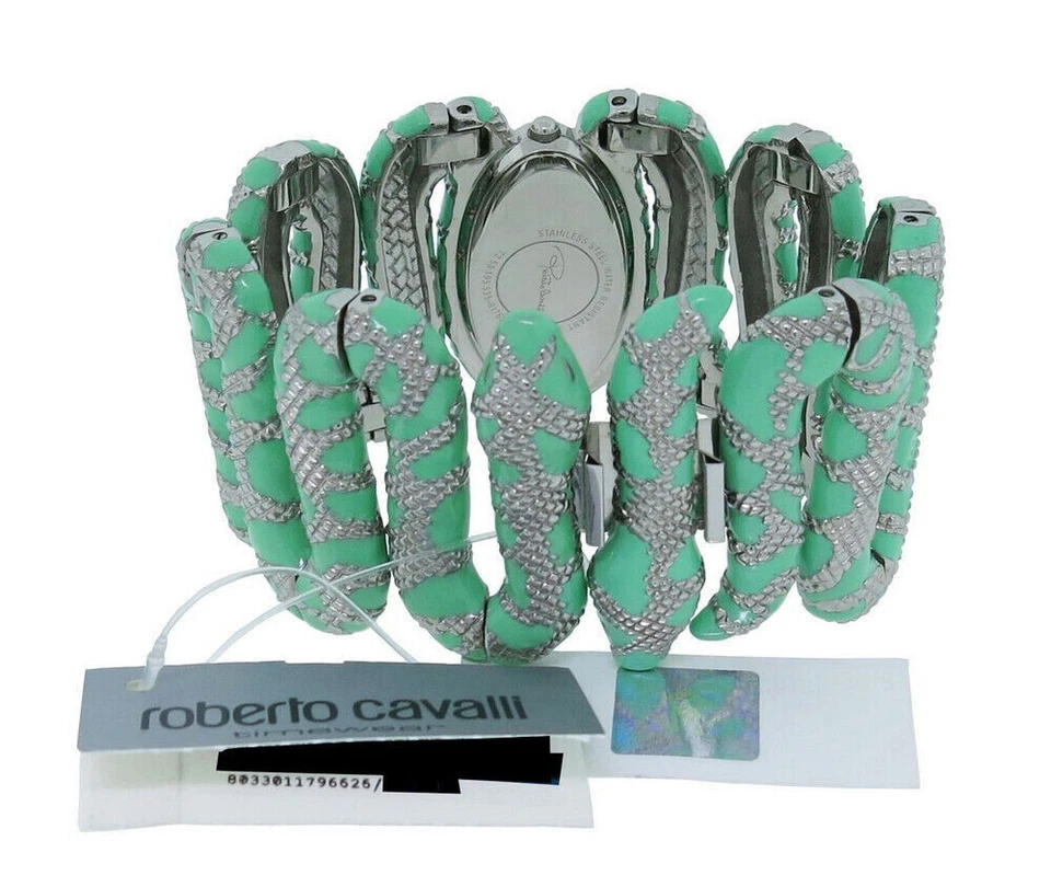 Reloj para dama Roberto Cavalli R7253195535 Cleopatra analógico como nuevo plateado serpiente Foto 2 de 3