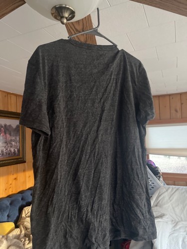 American Eagle T-Shirt Herren groß grau Standard Crew kurzärmelig Erwachsene - Bild 3 von 3