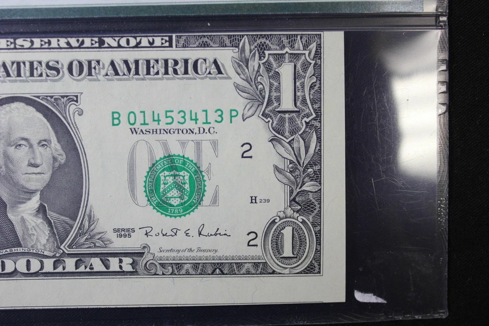 1995 New York FR #1923-B PMG 64 EPQ Misalignment Error - Image 4 of 4