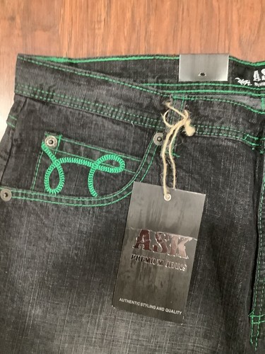 Ask Premium Jeans Y2K /Vintage 36 x32 Embroidered Jeans - Picture 3 of 7