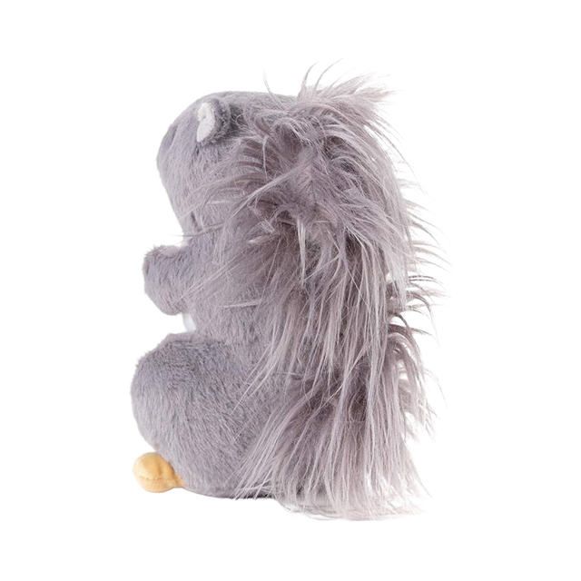 real squirrel tail dog toy