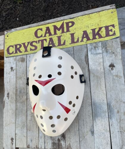 FRIDAY THE 13TH JASON VOORHEES HOCKEY MASK HALLOWEEN COSTUME PARTY HORROR PROP - Picture 4 of 5