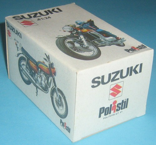 VINTAGE MOTO SUZUKI 1:24 POLISTIL GT 51 POLITOYS NEW IN BOX 70'S TOY - Picture 7 of 12