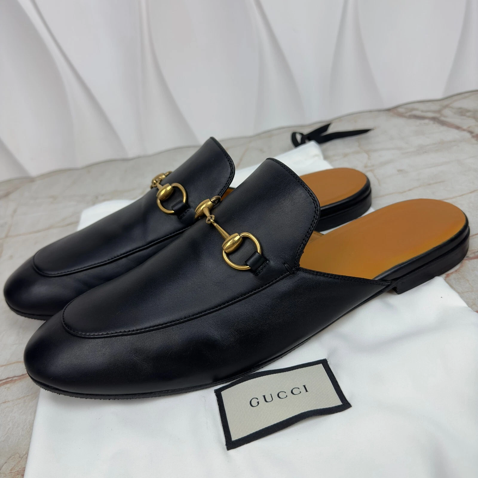 GUCCI Horsebit Jordaan Mule cuir noir 12 G ou 12,5 US ou 46 *
