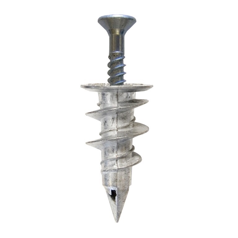 20x Securfix Plasterboard Metal Anchors with Screws Wall Cavity Raw Plugs Fixing