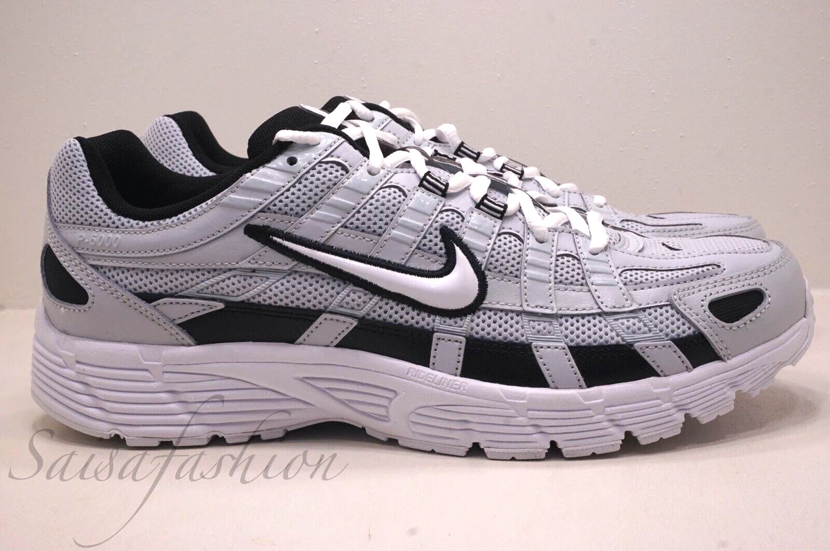 Nike P 6000 Pure Platinum Black White CD6404 006 Men s Sz 10