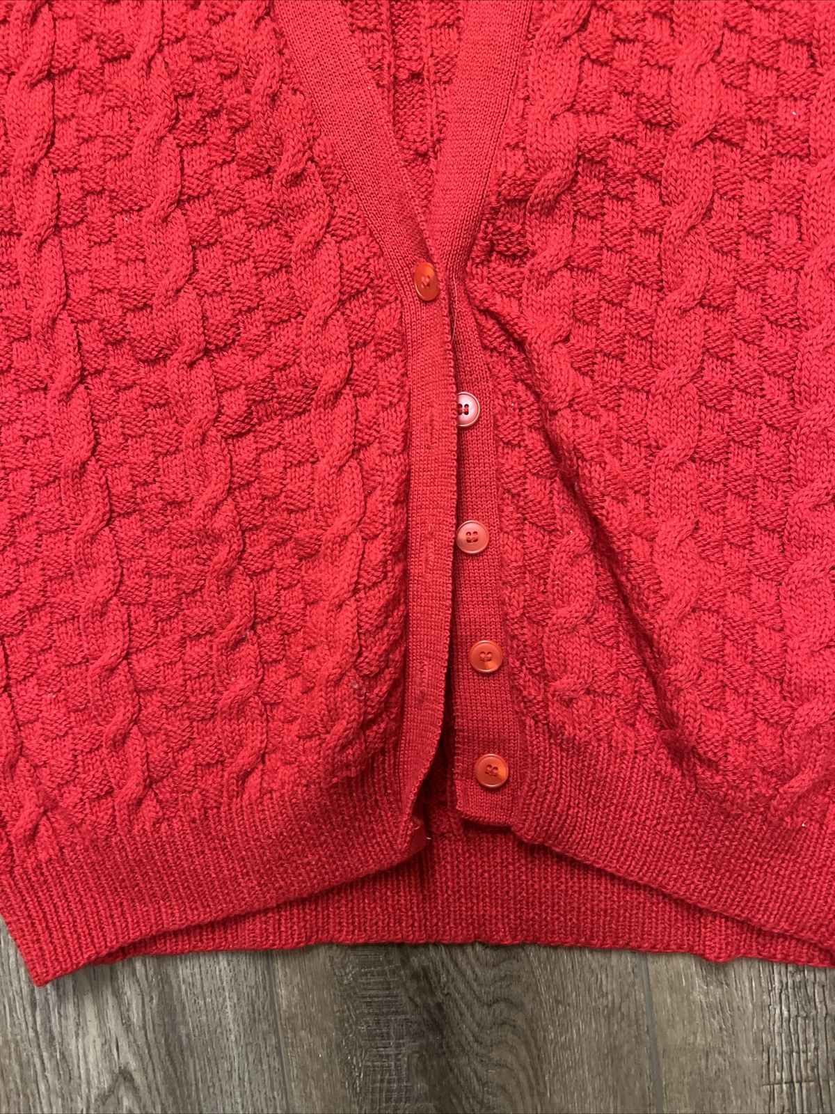 Pendleton Red Sweater Cable Knit Sweater - image 3