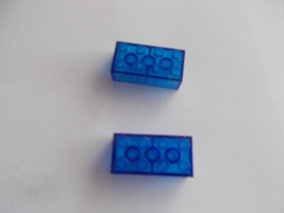 Mega Bloks Steine BLAU TRANSPARENT X 2 (14/10) KOSTENLOSER VERSAND
