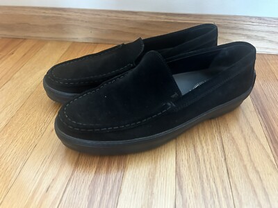 Women's Classic Black Suede TOD'S Loafer Slip-Ons Moccasins Shoes US-9.5/EU-40