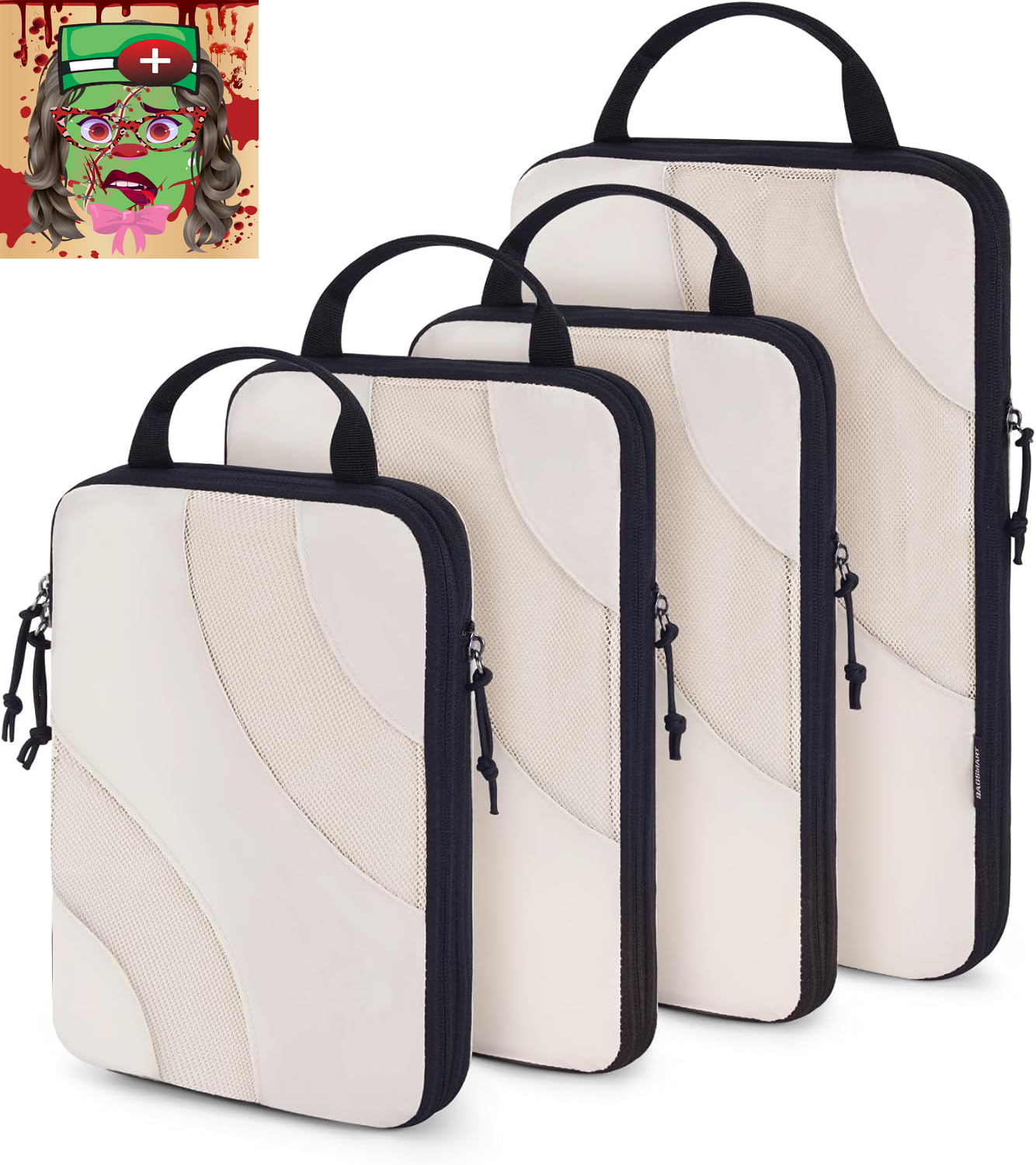 Compression Packing Cubes, 6 Set/4 Set/2 Set Travel Packing Cubes for Carry on S-image