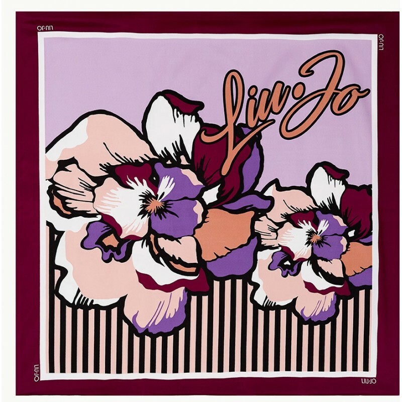 スカーフ LIU JO FLORAL PRINT FOULARD LIU JO FOULARD DONNA CON STAMPA FLOREALE ORCHIDEA | eBay