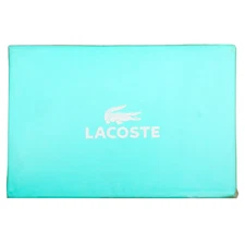 Lacoste 100% Cotton Queen Fitted Sheet 8442 270 Crocod'il Water Blue