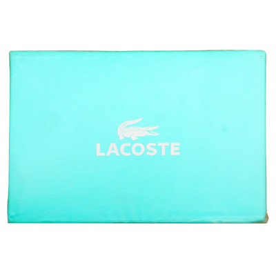 Lacoste 100% Cotton Queen Fitted Sheet 8442 270 Crocod'il Water Blue