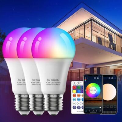 LED WiFi Smart Light E27 Birne Kopf RGBCW Farbe Stimme Lampe für Home Dekoration