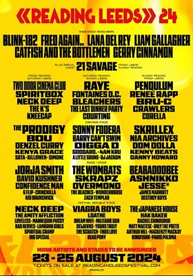 Reading Leeds Festival Poster 2024 Liam Gallagher,  Stocking Filler Gift