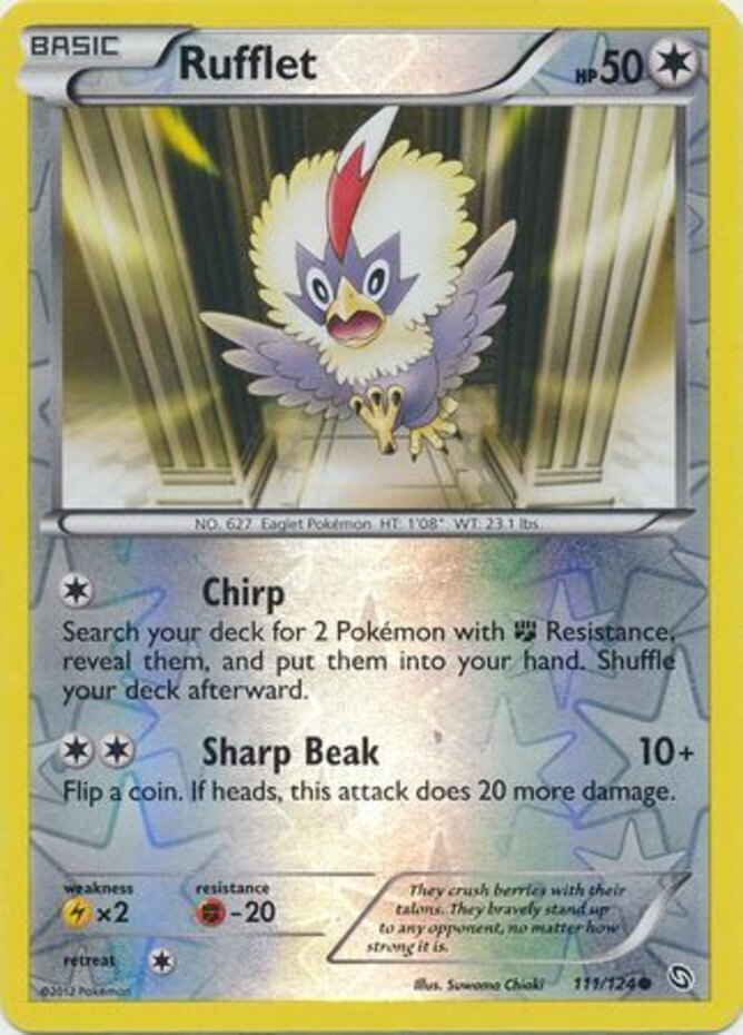 Pokemon - Rufflet - 111/124 - Common - Reverse Holo - BW - Dragons Exalted - NM