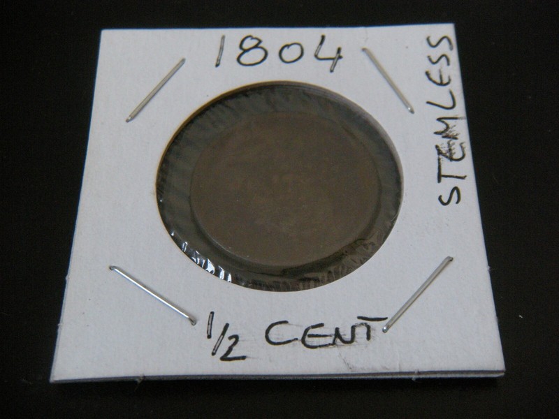 1804 HALF CENT 1/2C 1/2 CENT - 219-YEAR OLD AMERICAN COIN - GUARANTEE GENUINE