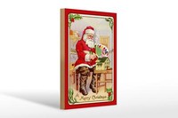 Holzschild Weihnachten Merry Christmas Fest Santa 20X30 Cm Schild Wooden Sign