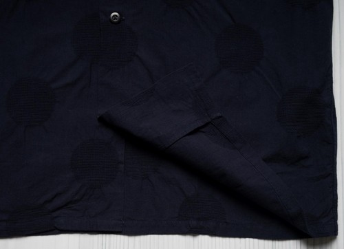 Momotaro $190 NWT Momotaro Blue Cotton Linen Dot Jacquard Shirt 06-107 40 M - Picture 4 of 6