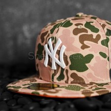 Gorra New Era New York Yankees Para Hombre Serie Mundial MLB Gorra Ajustada Pato Camuflaje #901