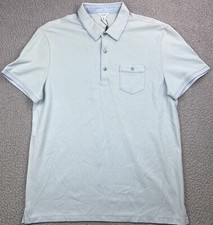 Calvin Klein Slim Fit Polo Shirt Blue XL Mens NWT Designer Preppy Dr Refined