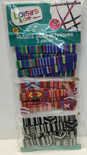 Cintas Planas Étnicas 3 Piezas Creativas Costura Pulsera Joyería Cinta (D4) - 第 1/4 張圖片