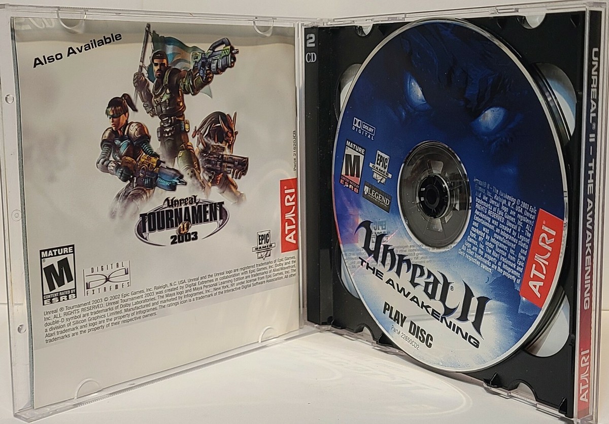 Unreal II The Awakening 2003 PC CD-ROM Game by Atari for