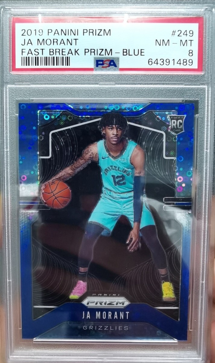2019-2020 Panini Prizm Fast Break Ja Morant Rookie Blue Prizm /175 