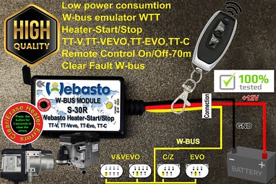 Webasto W-bus Remote Start/Stop controller S-30R + Error reset function ...