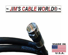 JIMSCABLEWORLD 15 Ft Digital HD Quality Black 75  Tri-Shield RG 6 coaxial Cable