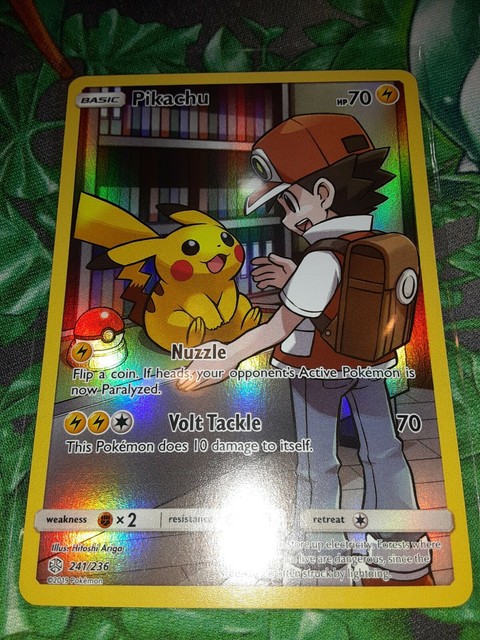 Pikachu 241/236 SM Cosmic Eclipse Secret Rare Pokemon Card Near Mint | eBay
