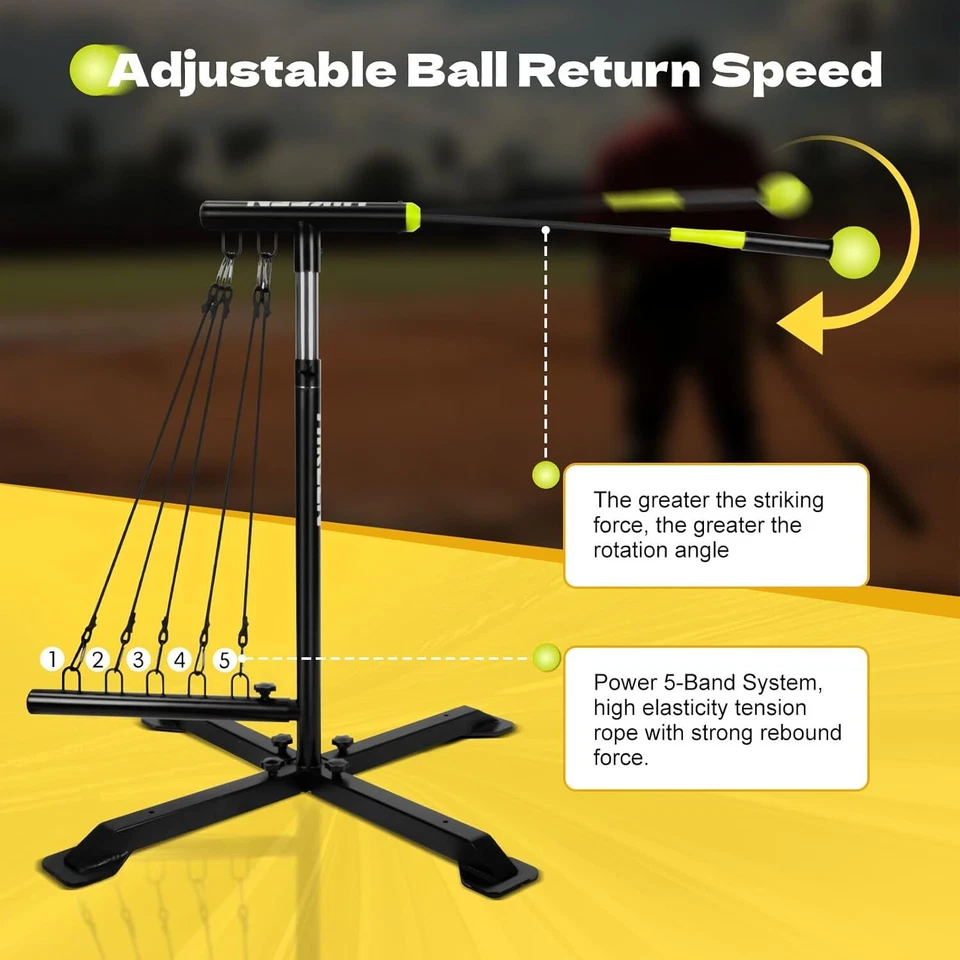 Baseball Softball Swing Trainer Aid, Adjustable Baseball Training Equipment - Image 2 of 4