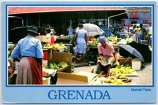Postcard - Market Place - St. George's, Grenada