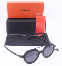 NEW IC BERLIN MODEL EDISON ECOBLACK GUNMETAL AUTHENTIC FRAMES SUNGLASSES 47-23