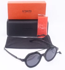 NEW IC BERLIN MODEL EDISON ECOBLACK GUNMETAL AUTHENTIC FRAMES SUNGLASSES 47-23