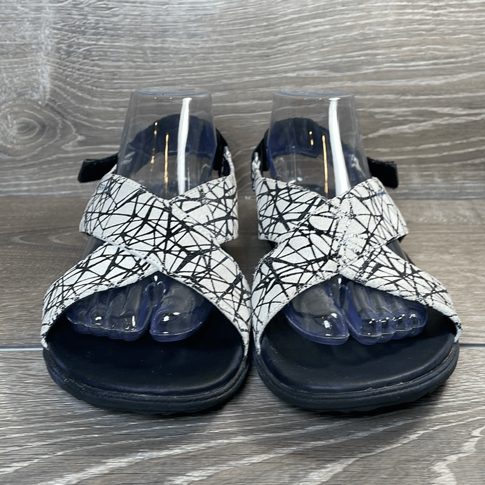 Sandali donna Merrell Around Town Sunvue taglia 9 nero bianco texture gancio e passante