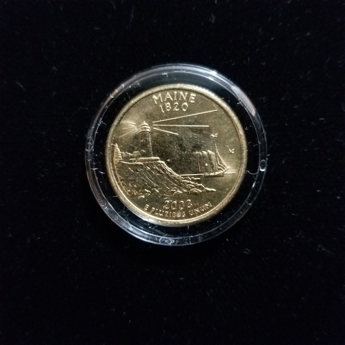 2003 GOLD PLATED US MINT STATE QUARTERS Complete Set of 5 Coins *FREE SHIPPING* - Picture 4 of 9