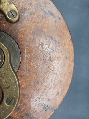 Antique Meisselbach Good Luck Wood Sidewinder Fishing Reel