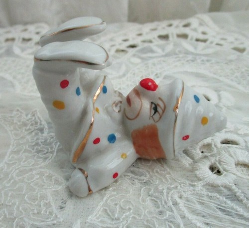 Vtg Set of 3 Ceramic Tumbling Clowns Decorative Figurines MARKED RED China - Picture 6 of 9