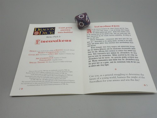 TSR Dragon Dice: Fire Walker Kicker w Genie Monster & Booklet - Picture 8 of 8