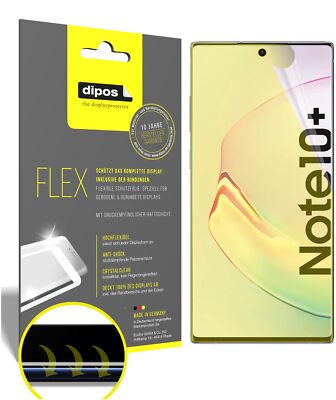 2x Schutzfolie für Samsung Galaxy Note 10+ PLUS inkl. Rundung 3D Full Cover Flex