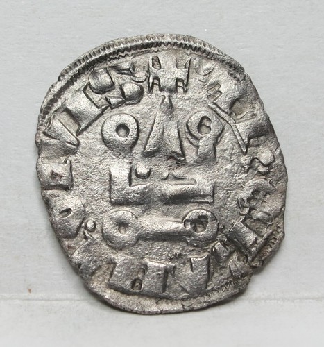 GRECIA FRANCA Guy II De La Roche TEBE ATENE Denier Crociati Argento #C34 - Foto 3 di 4