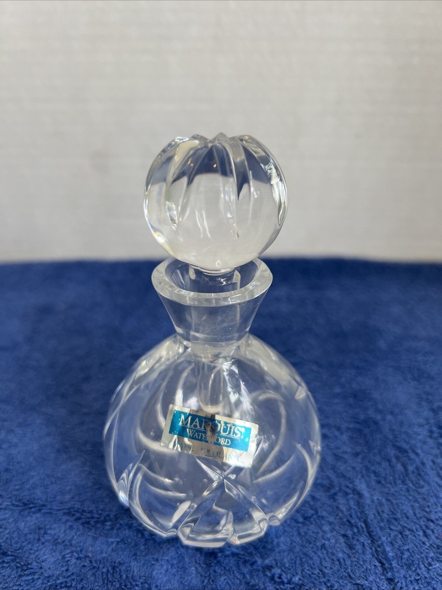 New Waterford Marquis 'Bloomfield' Perfume Bottle W/Crystal Dauber