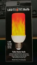 New ! EZ-Illuminations LED Flame Bulb Tube-Style Bulb F51 Reflector