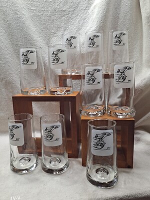 Cartoon BC Grog Caveman Comics Glasses Johnny Hart Ice Age Set Of 5 Vintage 