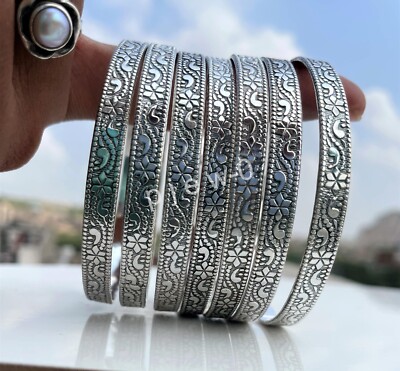 925 Silver bangles, 7 Set of bangle, Bangles For Woman Thick