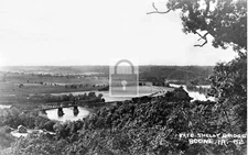Birds Eye View Kate Shelly Railroad Bridge Boone Iowa IA Reprint Postcard