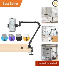 22" Magic Arm w Clamp, Overhead Phone Mount, Flexible Desk Camera Mount, Arti...