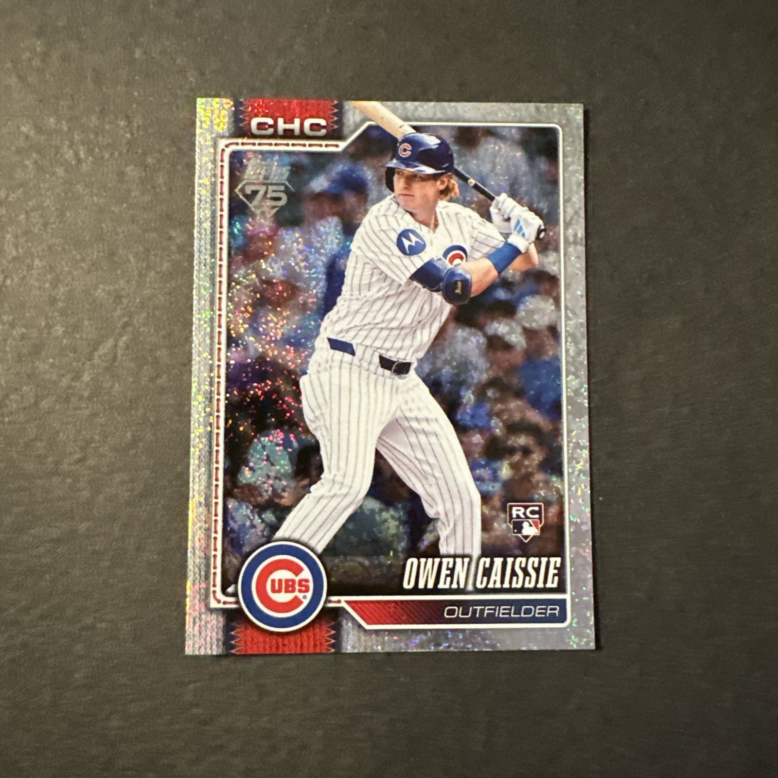 Topps 2026 Series One Owen Caissie Rookie Sand Glitter Parallel #233 Cubs