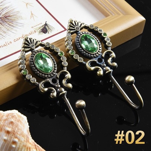 2X Ganchos para cortinas de metal cristal para pared soporte de retención decoración retro - Imagen 17 de 20